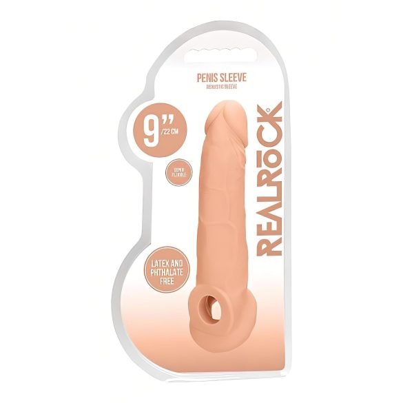 RealRock Penisermer 9 - 21,5 cm - Naturfarget