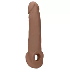RealRock Penishylse 9 (21,5 cm) - mørk hudfarge