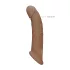 RealRock Penishylse 9 (21,5 cm) - mørk hudfarge