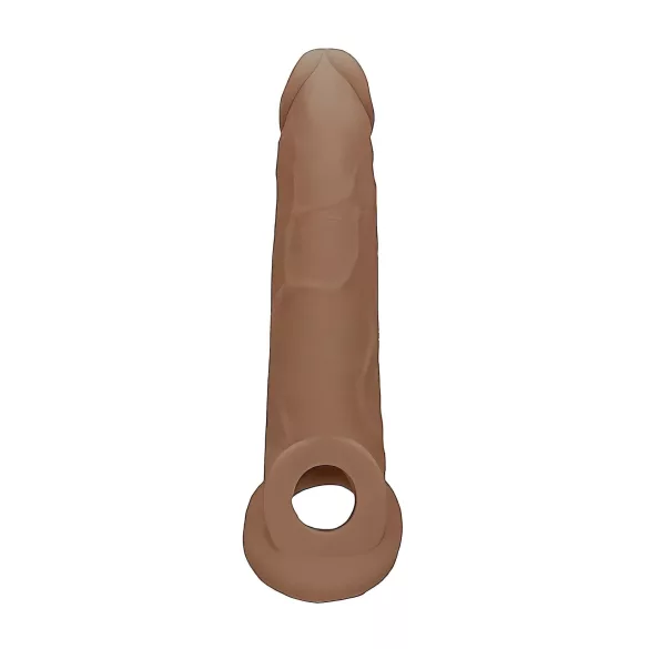 RealRock Penishylse 9 (21,5 cm) - mørk hudfarge
