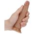 RealRock Slim - realistisk dildo 15,5cm (mørk natur)
