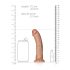RealRock realistisk dildo - 15,5 cm (mørk natur)