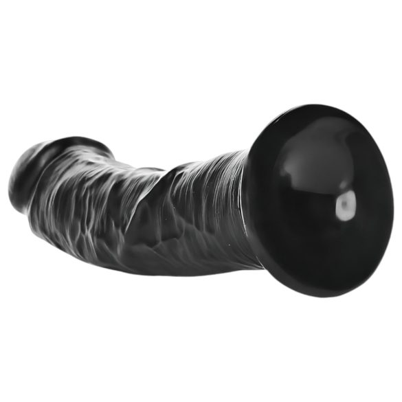 RealRock - realistisk dildo med sugekopp - 15,5cm (svart)