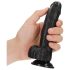 RealRock - realistisk dildo med sugekopp - 15,5cm (svart)