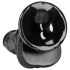 RealRock - realistisk dildo med sugekopp - 15,5cm (svart)