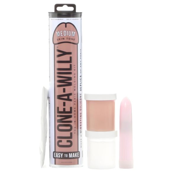 Clone-a-Willy - Peniskopi Sett med Vibrator (Mørk Naturlig)