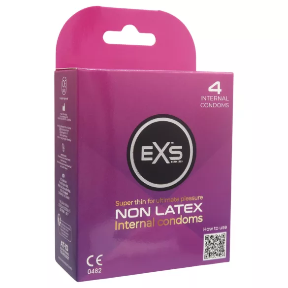 EXS internt kondom - lateksfri kvinnelig kondom (4 stk)