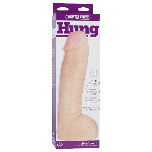 Doc Johnson Vac-U-Lock Hung 12 - Naturtro dildo med baller
