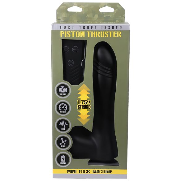 Doc Johnson Mini F-Maskin Piston - Trådløs svart trykkvibrator