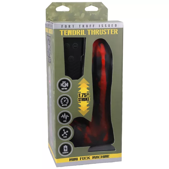 Doc Johnson Mini F-Maskin - trådløs støtvibrator (rød)