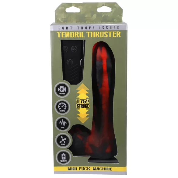 Doc Johnson Mini F-Maskin - trådløs støtvibrator (rød)