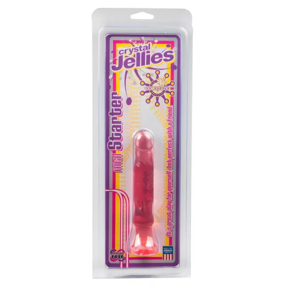 Crystal Jellies - analdildo med sugekopp (rosa)