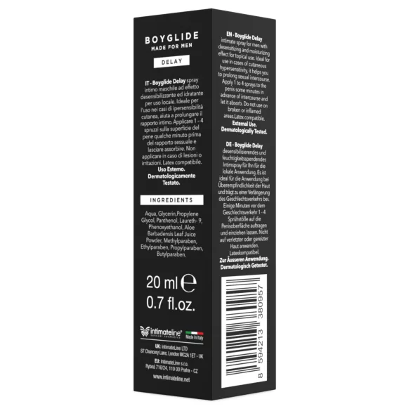 Intimateline Boyglide - forsinkelsesspray for menn (20 ml)