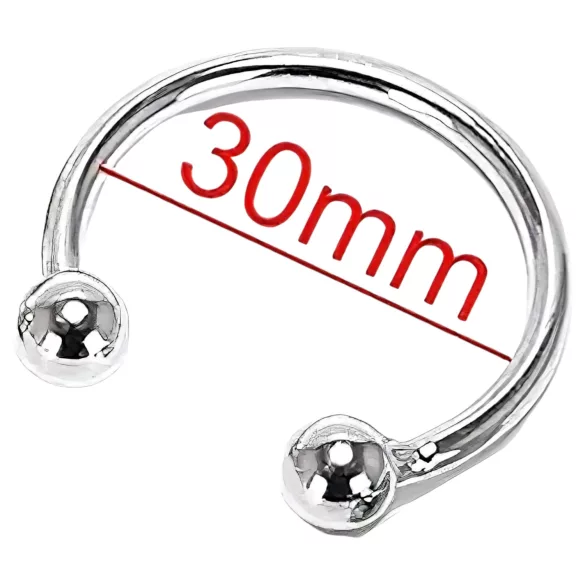 Rustfritt metall penishode-ring - for forsinkelse av ejakulasjon (30 mm)