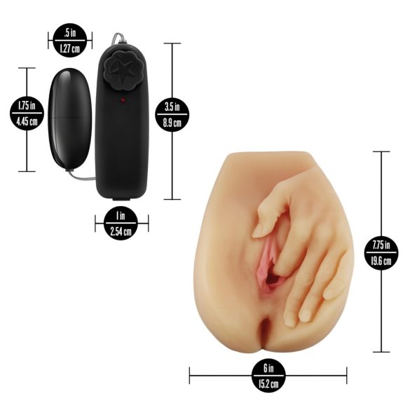 Enlust Selena - vibrasjons­vagina med KI‑bilder (naturlig)