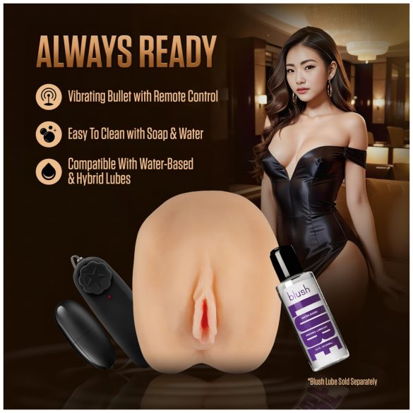 Enlust Camila - vibrasjons­vagina med KI‑bilder (naturfarget)