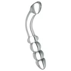   Prisms Hamsa - dobbeltsidig, G-punkt glassdildo (gjennomsiktig)