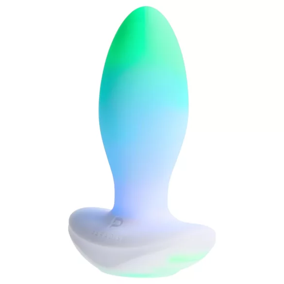 Paradise Illumination - lysende vibrerende analplugg (hvit)