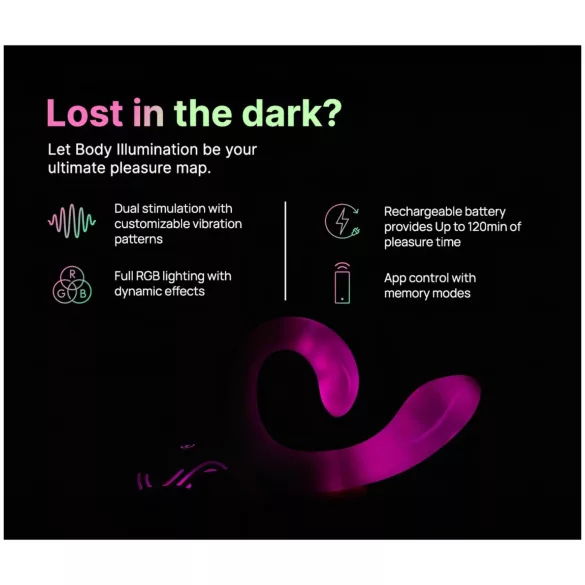 Paradise Illumination - lysende klitorisstimulator med arm (hvit)