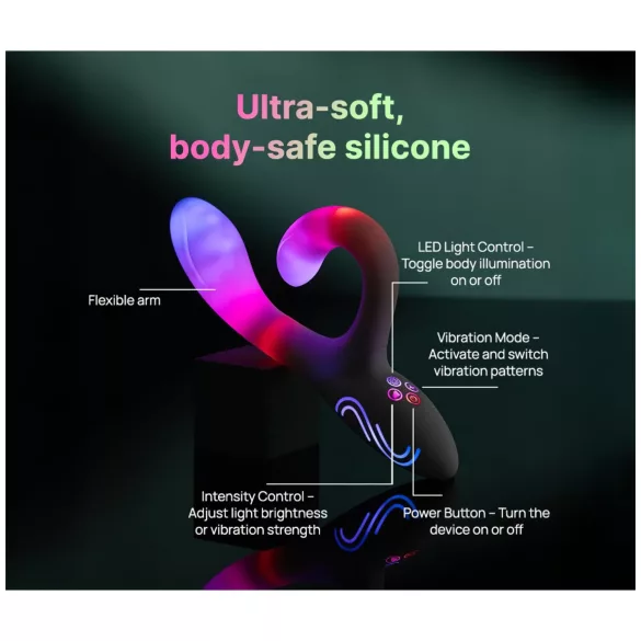 Paradise Illumination - lysende klitorisstimulator med arm (hvit)