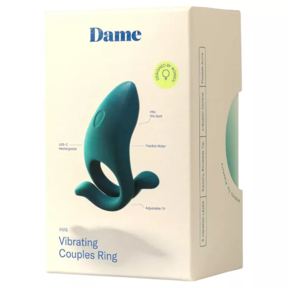 Dame Hug - justerbar vibrerende penisring (grønn)
