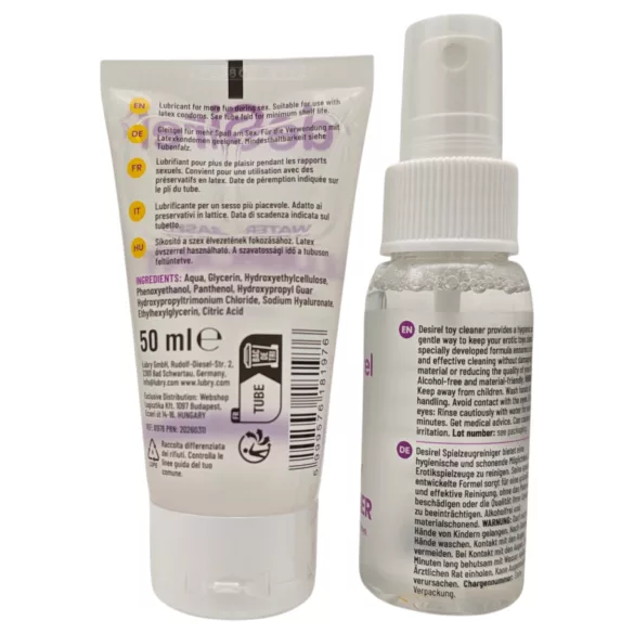 Desirel rengjørings- og glidemiddel (2 × 50 ml)