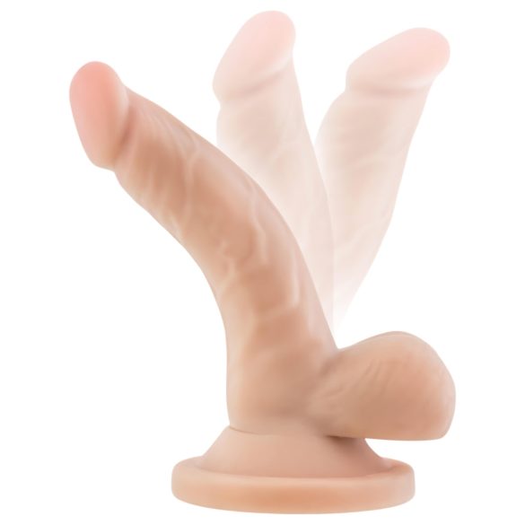 Dr. Skin 4 - realistisk sugekoppdildo med baller - natur (12cm)