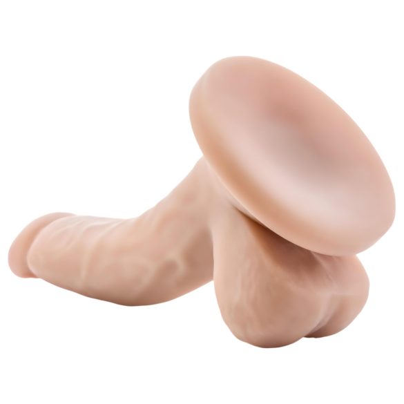 Dr. Skin 4 - realistisk sugekoppdildo med baller - natur (12cm)