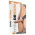 Dr. Skin 6,5 - hul dildo med sele - 15cm (natur)