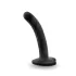 Temptasia Twist Small - dildo med sugekopp, vridd design (svart)