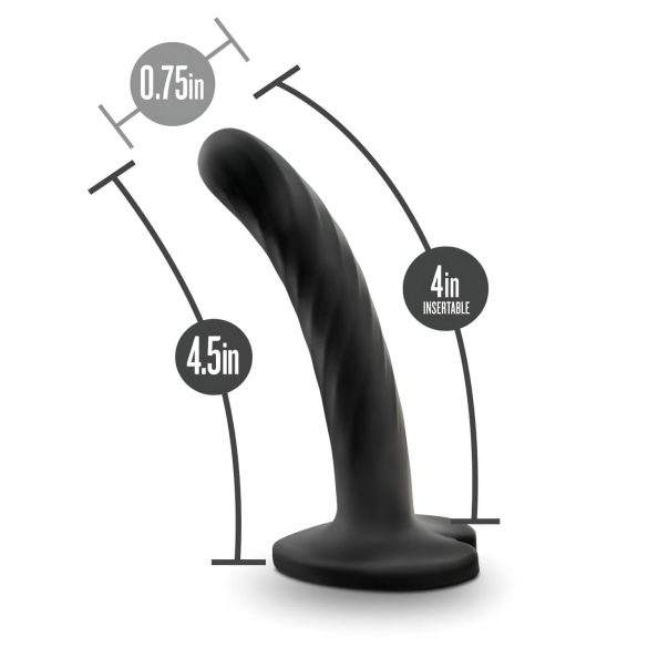 Temptasia Twist Small - sugekoppdildo med vridning (svart)