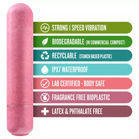 Gaia Eco M - miljøvennlig stavvibrator (korall) - medium