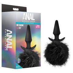 Anal Eventyr Platinum - analplugg med kaninhale (svart)