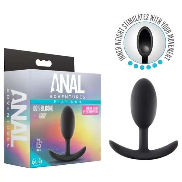 Anal Eventyr Platinum M - analplugg - svart (medium)