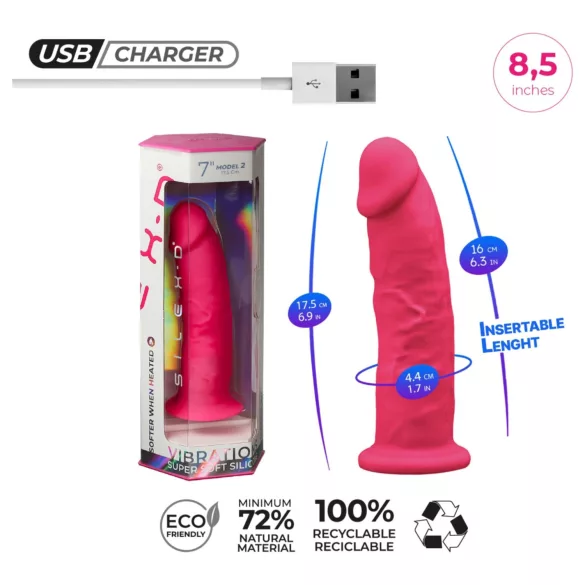 Silexd - fjernstyrt sugekoppvibrator (rosa)