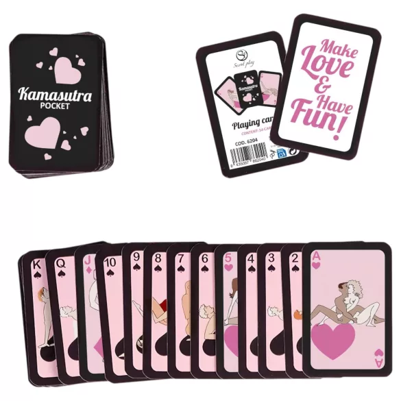 Secret Play Pocket Kamasutra - kortstokk med sexstillinger (54 kort)