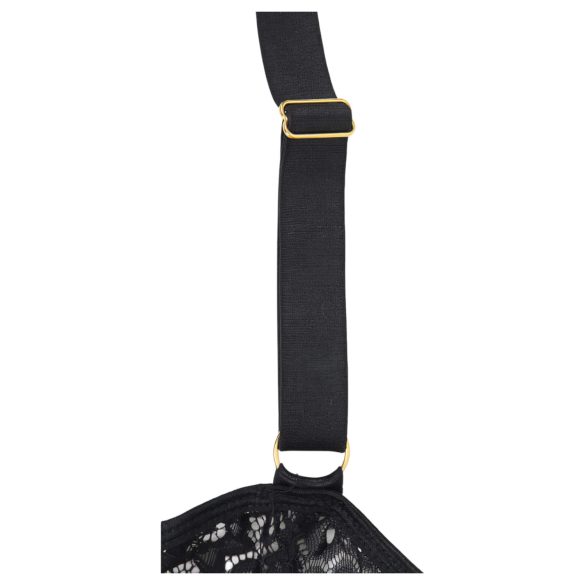 Subblime - mønstret body med satengbelte (svart)