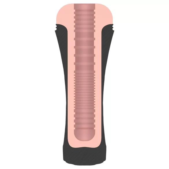 JamyJob - realistisk kunstig vagina i etui (svart-natur)
