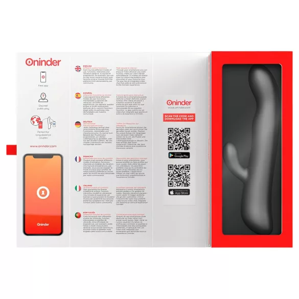 Oninder Oslo - app-styrt, roterende klitorisvibrator (svart)