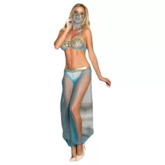 Subblime - Sexy haremsdame-kostyme med slør (blå) - L/XL