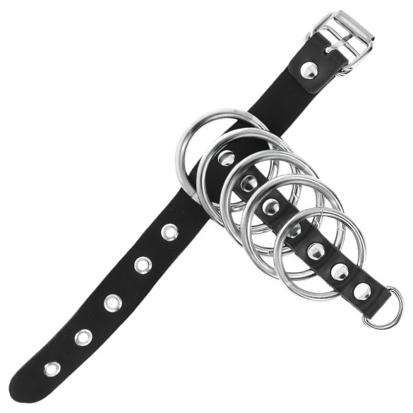Kink - penisring med metallringer (svart)