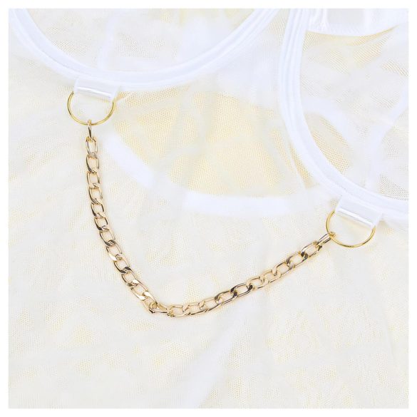 Subblime 954291 - kjede, gjennomsiktig bodysett - hvit (L-XL)