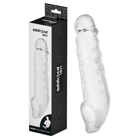 Addicted Toys - penisforlenger med kule-ring - 23cm (transparent)