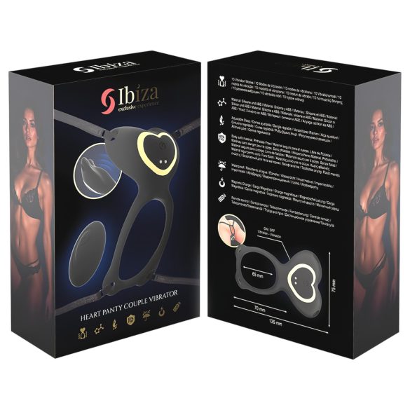 IBIZA - festbar klitorisvibrator (svart)