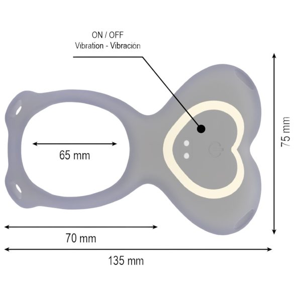 IBIZA - festbar klitorisvibrator (svart)