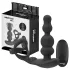 Addicted Toys - roterende analvibrator med penisring (svart)