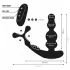 Addicted Toys - roterende analvibrator med penisring (svart)