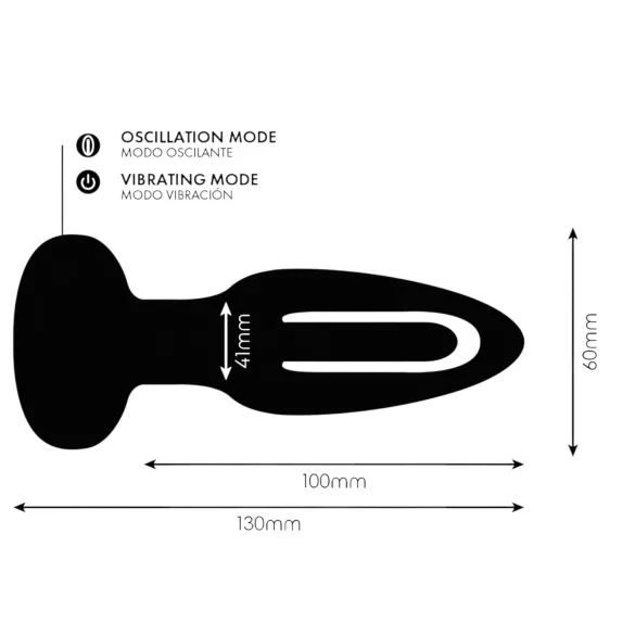 Addicted Toys - bevegelig tunge anale vibrator (svart)