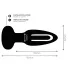 Addicted Toys - bevegelig tunge anale vibrator (svart)