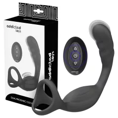 Addicted Toys - Analdildo med penis- og ballring (svart)